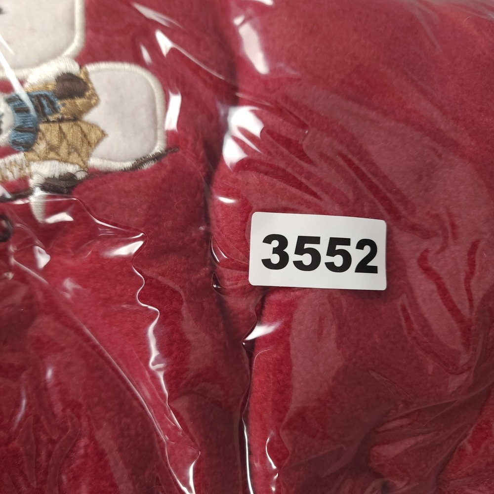 Croft & Barrow Red Fleece‎ Long Sleeve Snowman Christmas V-Neck Top Womens M - Picture 9 of 9